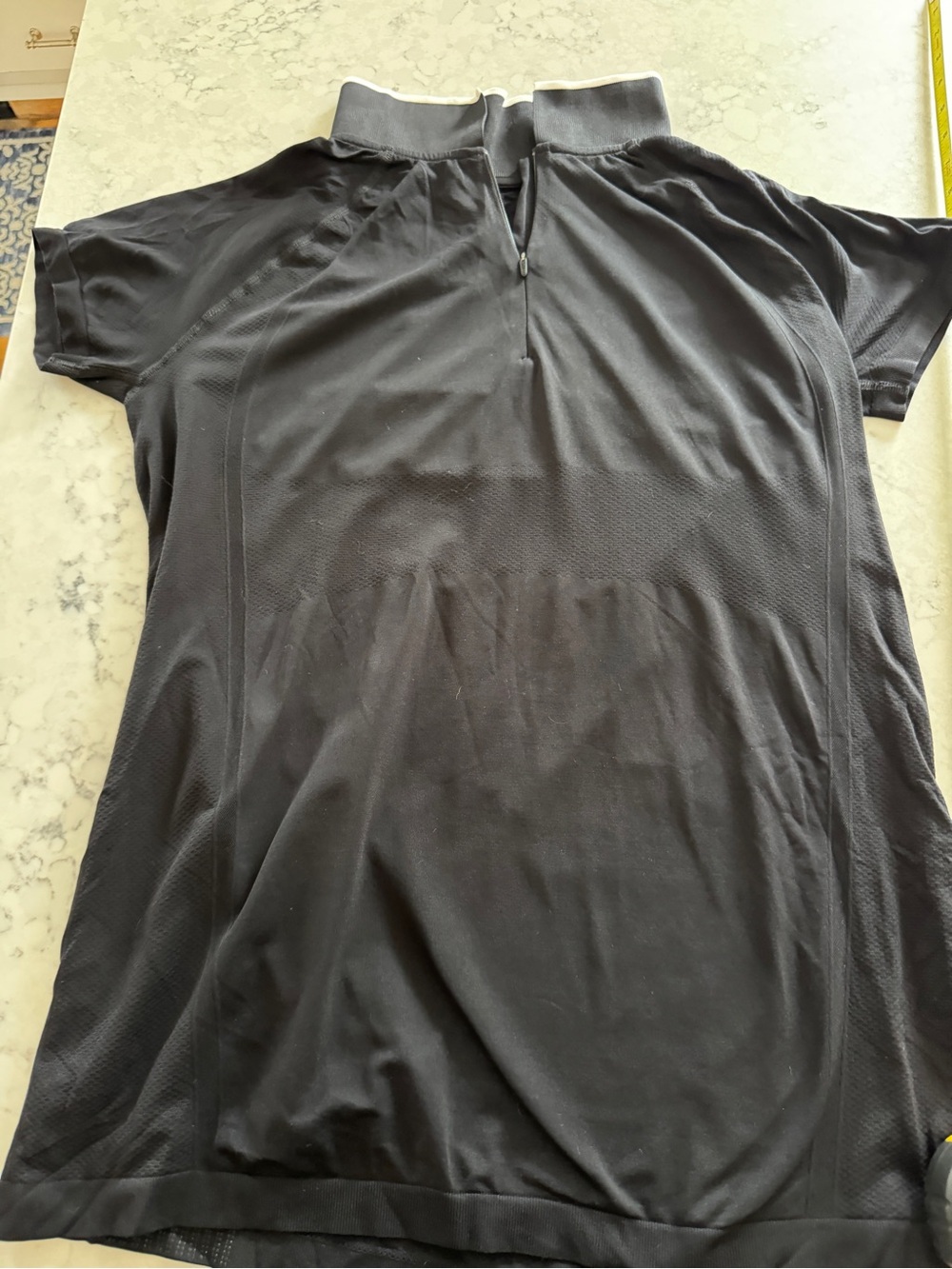 Athleta Momentum Polo Tee Women’s XL Black Half Zip Golf Tennis Top 556401